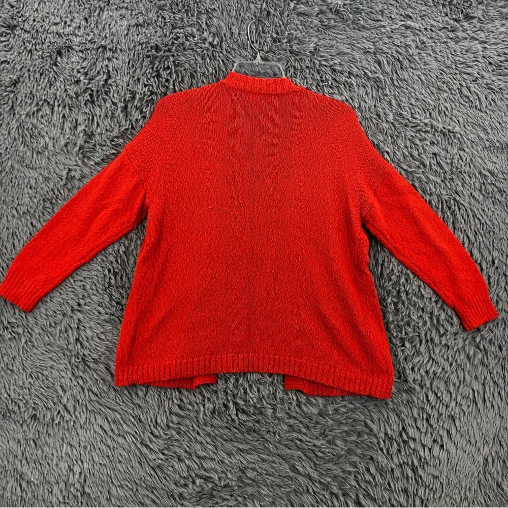 Marled Cardigan Sweater Womens Medium Red Reunited Clothing